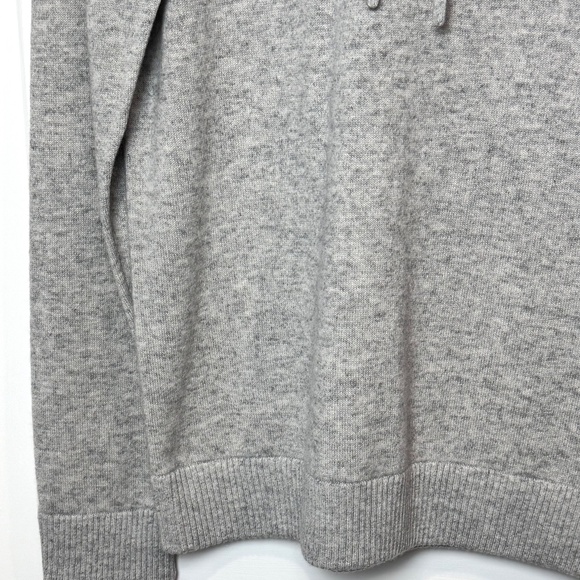 NWT Onia Cashmere Hooded Pullover Heather Gray Size Medium - Picture 3 of 8